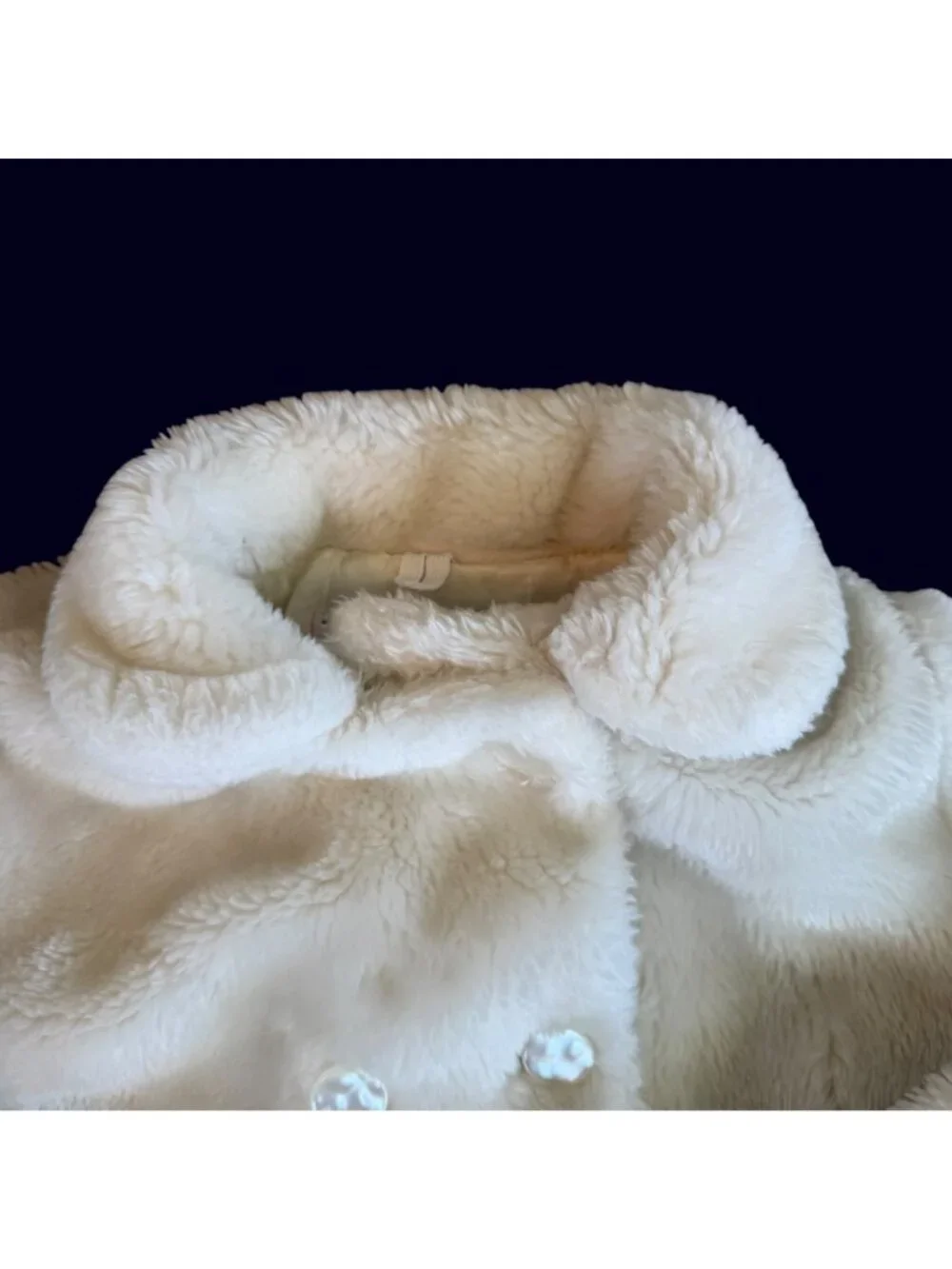 Vintage Weather Tamer White Faux Fur Regal Ethereal Coat 4T
